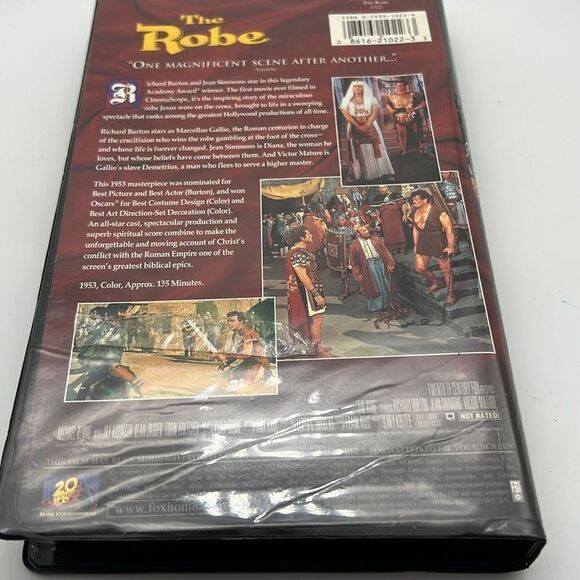 The‎ Robe (VHS, 1998) Richard Burton Rated G - Picture 2 of 3